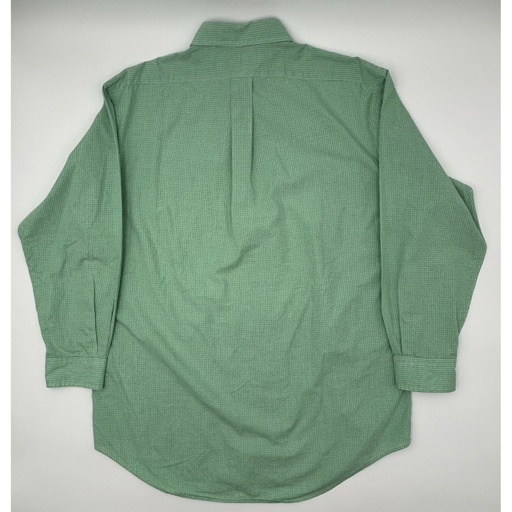 Ralph Lauren Yarmouth Shirt 16.5 32/33 Mens L Green Gingham Check Cotton Pony - Picture 11 of 11